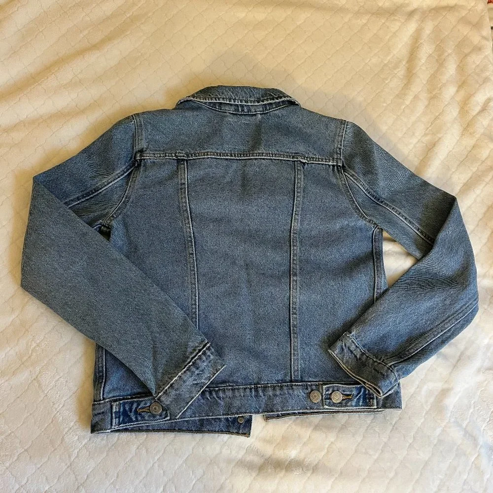 🔵 Levi's Original Trucker Denim Jacket Medium Wash S - Picture 3 of 4